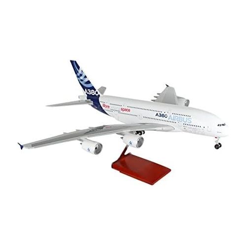  Daron Skymarks Airbus House Colors A380-800 Airplane Model with Wood Stand & Gear (1100 Scale)
