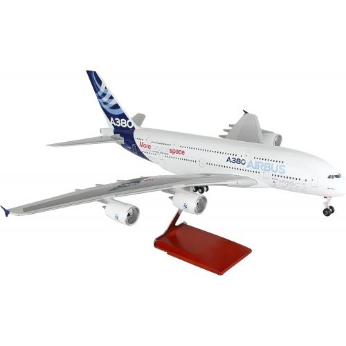  Daron Skymarks Airbus House Colors A380-800 Airplane Model with Wood Stand & Gear (1100 Scale)