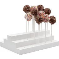 Darware Wooden Cake Pop Stand; Tiered Treat Holder (24-Hole, White)