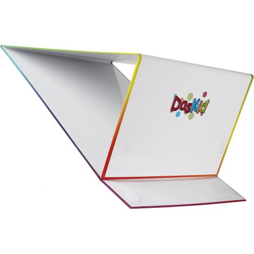  DasKid Tabletop Magnetic Easel & Whiteboard (2 Sides) Includes: 4 Dry Erase Markers. Drawing Art White Board Educational Kids Toy