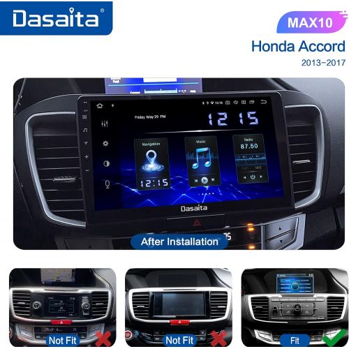  [아마존베스트]DasaitaAndroid10.0Car RadiowithCarplayforHonda Accord 2013 2014 20152016 2017 HeadUnit1280x720 Resolution TouchScreen4G Ram 64G