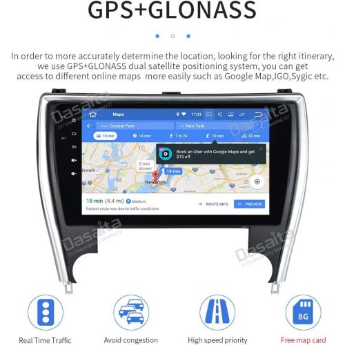  Dasaita Android 8.0 Car Stereo for Toyota Camry 2012 2013 2014 Radio with 10.2 screen & GPS Navigation & 4GB Ram 32GB Rom Head Unit