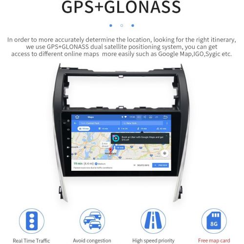  Dasaita Android 8.0 Car Stereo for Toyota Camry 2012 2013 2014 Radio with 10.2 screen & GPS Navigation & 4GB Ram 32GB Rom Head Unit