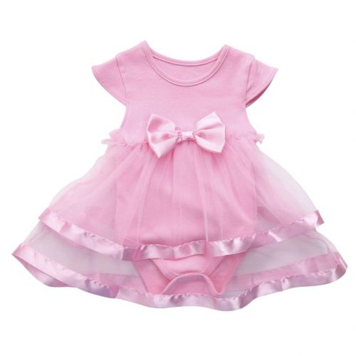  Dasuy Baby Girls Birthday Tutu Infant Bow Clothes Party Jumpsuit Princess Romper Dress 3M-24M