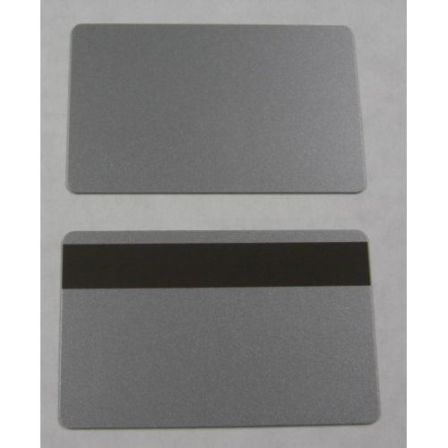  DataCard, Zebra, Fargo, Evolis, Magicard, NBS 100 CR80 30Mil Silver PVC Plastic Credit, Gift, Photo ID Cards With HiCo Magnetic Stripe Mag