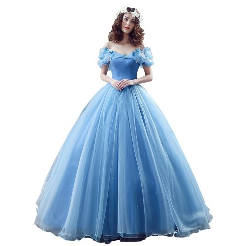  Datangep Womens Lace up Ball Gown Long Quinceanera Dress with Pleated Straps