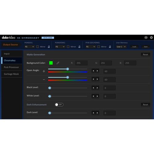  Datavideo 4K Real-Time Chroma Keyer with 10-Bit, 4:4:4 Video Processing