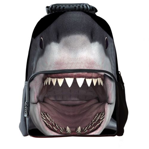  Datomarry Cool Shark Backpack Fashion Men Kids Girls Boys Outdoor Travel Bag Back Pack