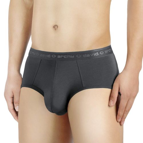  David+Archy David Archy Mens 4 Pack Micro Modal Separate Pouch Briefs with Fly