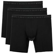 David+Archy David Archy Mens 3 Pack Underwear Micro Modal Separate Pouches Boxer Briefs with Fly