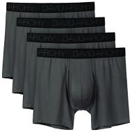 David+Archy David Archy Mens Breathable Bamboo Rayon Boxer Briefs with Fly in 3 or 4 Pack