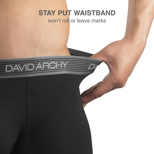  [아마존 핫딜] [아마존핫딜]David+Archy David Archy Mens 4 Pack Ultra Soft Micro Modal Underwear Breathable Trunks with Fly