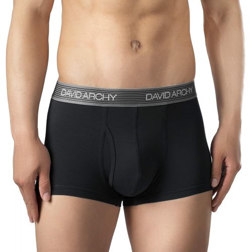  [아마존 핫딜] [아마존핫딜]David+Archy David Archy Mens 4 Pack Ultra Soft Micro Modal Underwear Breathable Trunks with Fly