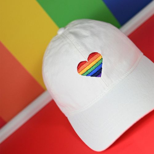  David & Young Rainbow Heart Ponyflo Baseball Cap