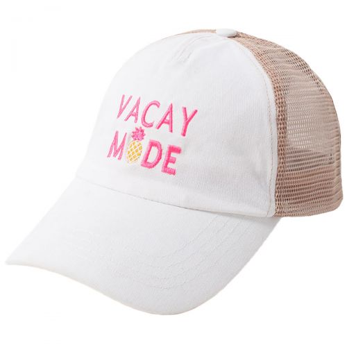  David & Young Vacay Mode Mesh Back Ponyflo Baseball Cap