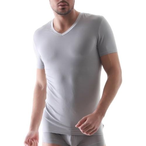  DAVID ARCHY Mens Undershirts Ultra Soft Micro Modal V-Neck Breathable T-Shirts 2 or 3 Pack