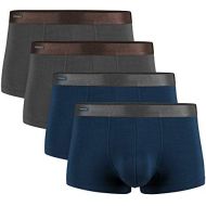 [아마존 핫딜]  [아마존핫딜]David+Archy David Archy Mens 4 Pack Basic Solid Ultra Soft Underwear Bamboo Rayon Trunks