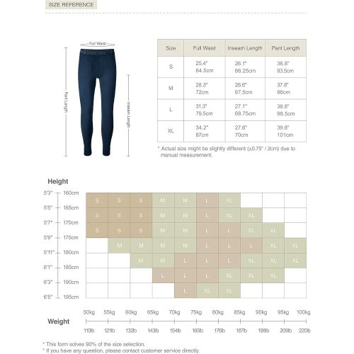  [아마존 핫딜] [아마존핫딜]David+Archy David Archy Mens 2 Pack Ultra Soft Winter Warm Base Layer Pants Fleece Lined Thermal Bottoms Long Johns with Fly