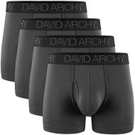 [아마존 핫딜] [아마존핫딜]David+Archy David Archy Mens Breathable Bamboo Rayon Boxer Briefs with Fly in 3 or 4 Pack
