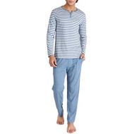 [아마존 핫딜] [아마존핫딜]David+Archy David Archy Mens Cotton Heather Striped Sleepwear Long Sleeve Top & Bottom Pajama Set