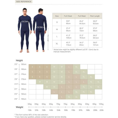  [아마존 핫딜] [아마존핫딜]David+Archy DAVID ARCHY Mens Ultra Soft Winter Warm Base Layer Top & Bottom Fleece Lined Thermal Set Long John