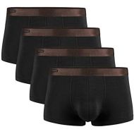 [아마존 핫딜] David+Archy DAVID ARCHY Mens 4 Pack Basic Solid Ultra Soft Underwear Bamboo Rayon Trunks