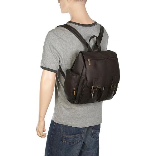  David King & Co. Laptop Backpack with 2 Front Pockets, Cafe, One Size