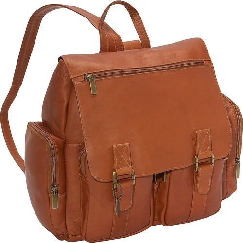  David King & Co. Laptop Backpack with 2 Front Pockets, Cafe, One Size