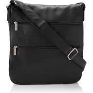 David King & Co. Laptop Messenger Bag with 2 Zip Pockets, Black, One Size