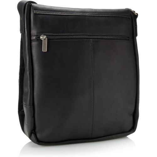  David King & Co. Laptop Messenger Bag with 2 Zip Pockets, Black, One Size