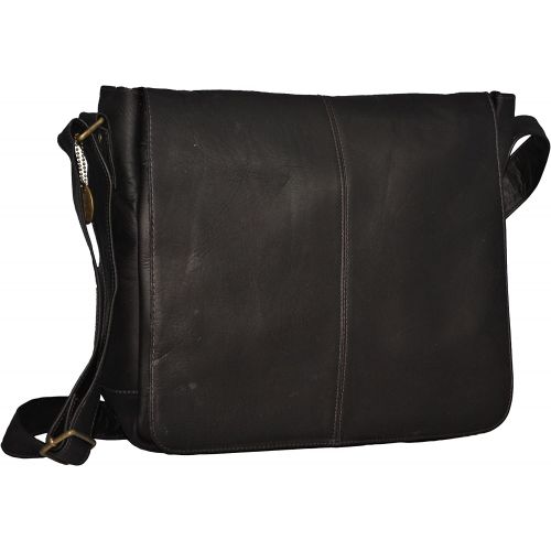  David King & Co. Laptop Messenger Bag Plus, Black, One Size