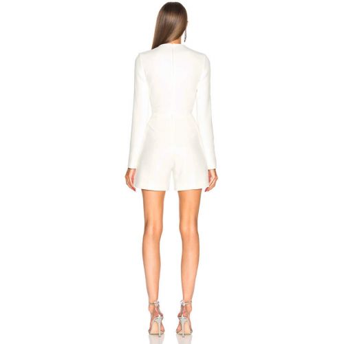  David Koma Front Midriff Cutout Long Sleeve Romper