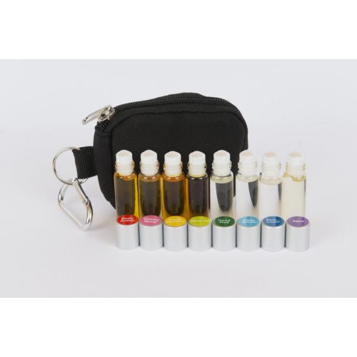  Davina Wellness Essential Oil Blends Pocket Rollerball Keychain Kit Therapeutic Grade by Davina