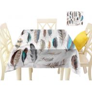 Davishouse Fabric Dust-Proof Table Cover Bird Body Feathers Set Indoor Outdoor Camping Picnic W60 x L60