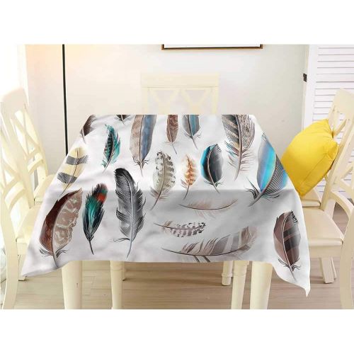  Davishouse Fabric Dust-Proof Table Cover Bird Body Feathers Set Indoor Outdoor Camping Picnic W60 x L60
