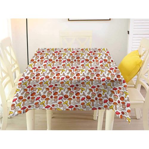  Davishouse Fabric Dust-Proof Table Cover Hand Drawn Style Set Indoor Outdoor Camping Picnic W63 x L63