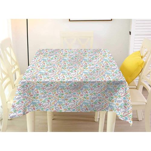  Davishouse Washable Table Cloth Floral Feminine Set Indoor Outdoor Camping Picnic W60 x L60