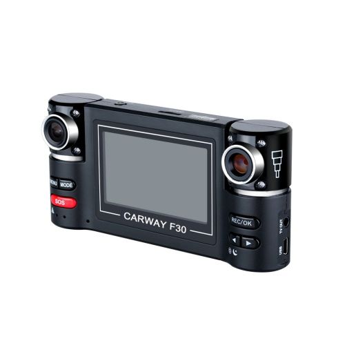  US Warehouse - Davitu DVRDash Camera - F30 Car DVR 2.7 TFT LCD Display Vehicle Driving Digital Video Recorder Night Vision Camcorder Dual Lens Dashboard Dash Camera