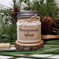 DawnCandleWorx 8oz Homemade Candles - Mason Jar Candles - Realtor Gift - Soy Candles Handmade - Rustic Candles - Scented Candles - Pomegranate