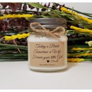 DawnCandleWorx Mother of the Bride Gift from Daughter - Wedding Day Gift for Mom - 8oz Soy Candles Handmade - Wedding Day Gift for Mother - Gift for Mom