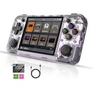 RG35XX H Retro Handheld Game Console 3.5 Inch IPS Screen Linux System Built-in 64G TF Card 5528 Games Video Player Support H-DMI TV Output 5G WiFi Bluetooth 4.2（RG35XX H Purple TR）