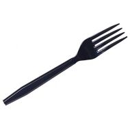 Daxwell A10003736 Plastic Cutlery, Heavy Weight Polystyrene (PS) Forks, Wrapped, Black, 6.75 (Case of 1,000)