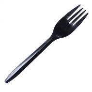 Daxwell A10002156 Plastic Cutlery, Medium Weight Polypropylene (PP) Forks, Wrapped, Black, 5 7/8 (Case of 1,000)