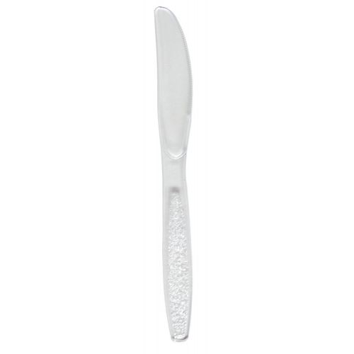  Daxwell Heavy Weight Polystyrene 7 9/16 Knife, Clear, Recyclable (Case of 1,000)