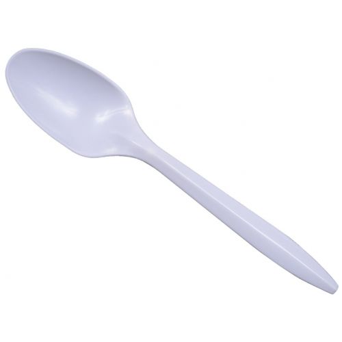  Daxwell A10000586 Plastic Cutlery, Medium Weight Polypropylene (PP) Teaspoons, Wrapped, White, 5 11/16 (Case of 1,000)