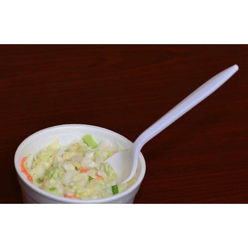  Daxwell A10000586 Plastic Cutlery, Medium Weight Polypropylene (PP) Teaspoons, Wrapped, White, 5 11/16 (Case of 1,000)