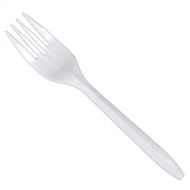Daxwell Medium Weight Polypropylene 5 7/8 Fork, White, Recyclable (Case of 1,000)