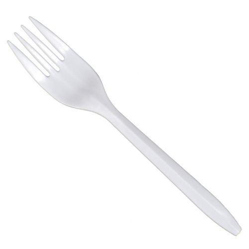  Daxwell Medium Weight Polypropylene 5 7/8 Fork, White, Recyclable (Case of 1,000)