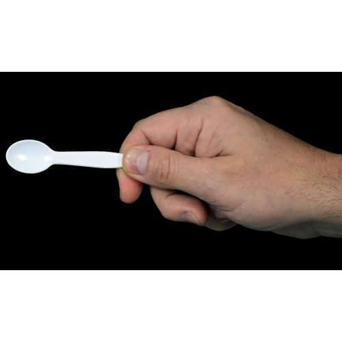  Daxwell A10000471 Plastic Cutlery, Light Weight Polypropylene (PP) Taster Spoons, White, 3.25 (3,000; 6 Bags of 500)