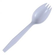 Daxwell Medium Weight Polypropylene 5 3/8 Spork, Individually Wrapped, White, Recyclable (Case of 1,000)